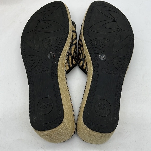 Nurture Black Leather Slip On  Slide Sandals Size 9. BSN2748D - Picture 6 of 8